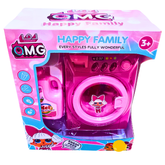 OMG Happy Family Toy Washing Machine | Battery-Operated Laundry Playset for Kids | 3+ Years